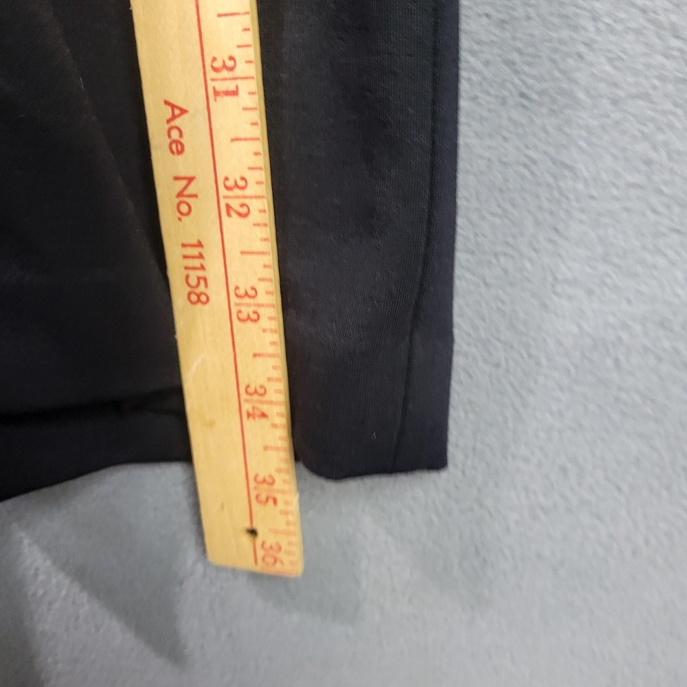 Banana Republic Dress Womens 2 Black Long Sleeve Ponte Sheath V Back Gold Zip - Picture 9 of 9